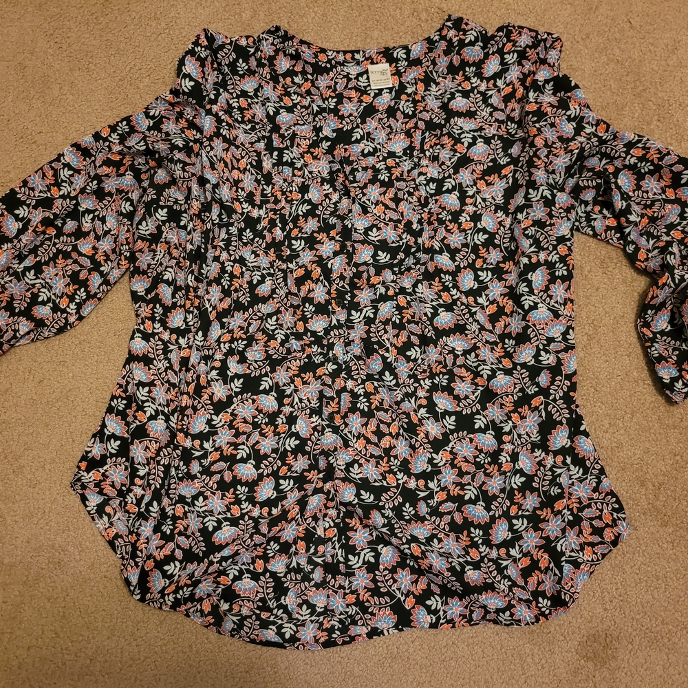Floral Black Women's Top